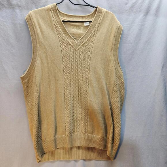 Other - Fore Golfwear Cotton Sweater Vest Tan Mens Size‎ Large